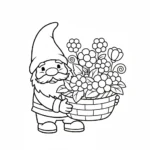 coloriage Gnome a imprimer pour enfant de 4 ans