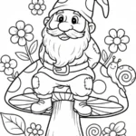coloriage Gnome pour enfant à imprimer