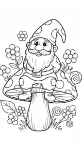 coloriage Gnome pour enfant à imprimer