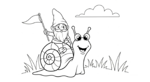 coloriage Gnome et decoupage