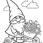 coloriage Gnome à imprimer pour enfant de 2 ans