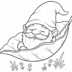 coloriage Gnome à imprimer pour enfant de 4 ans