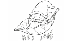coloriage Gnome à imprimer pour enfant de 4 ans