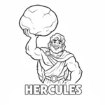 coloriage Hercules à imprimer pour enfant de 7 ans