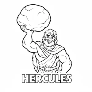 coloriage Hercules à imprimer pour enfant de 7 ans