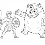 coloriage Hercules à imprimer a4