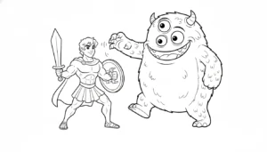 coloriage Hercules à imprimer a4