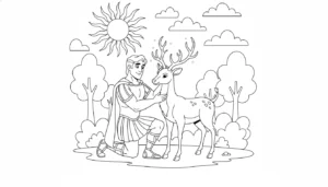 coloriage Hercules à imprimer pour enfant de 4 ans