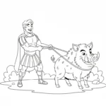 coloriage Hercules pour enfant de 7 ans