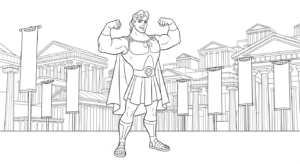 coloriage Hercules de pour enfants