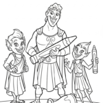 coloriage Hercules de pour enfants