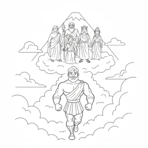 coloriage Hercules à imprimer pour enfant de 8 ans