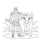 coloriage Hercules à imprimer pour enfant de 8 ans