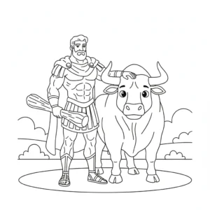 coloriage Hercules à imprimer pour enfant de 8 ans