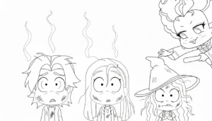 coloriage Hocus Pocus à imprimer gratuitement pdf