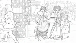 coloriage Hocus Pocus pour enfant de 3 ans