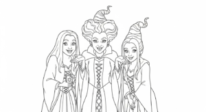 coloriage Hocus Pocus pour enfant à imprimer