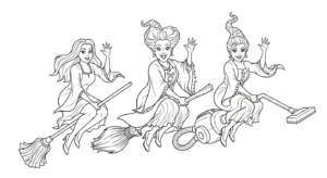 coloriage Hocus Pocus pour primaire