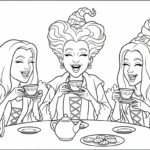 coloriage Hocus Pocus et decoupage a imprimer gratuit