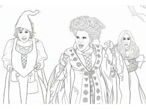 imprimer coloriage Hocus Pocus