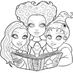 coloriage Hocus Pocus à imprimer pour enfant de 8 ans