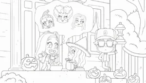 coloriage Hocus Pocus pour enfant de 8 ans