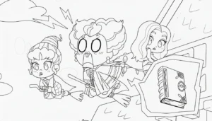 coloriage Hocus Pocus pour enfants a imprimer gratuit