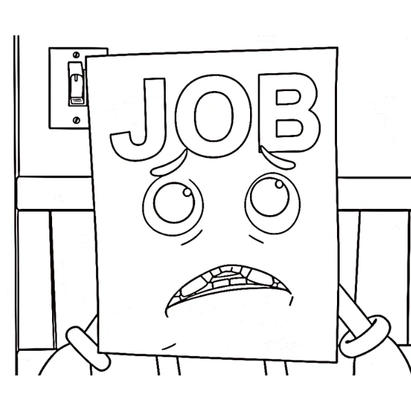 Tranh tô màu Job Job Job Sahur