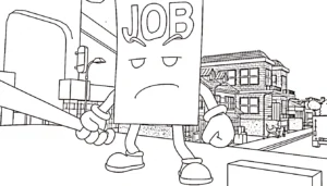 coloriage Job Job Job Sahur à imprimer pour enfant de 2 ans