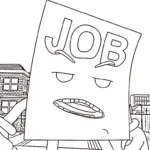 image de coloriage Job Job Job Sahur pour enfant