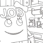 coloriage Job Job Job Sahur à imprimer pour enfant de 10 ans