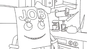 coloriage Job Job Job Sahur à imprimer pour enfant de 10 ans