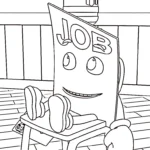 coloriage Job Job Job Sahur à imprimer pour enfant de 7 ans