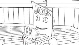 coloriage Job Job Job Sahur à imprimer pour enfant de 7 ans