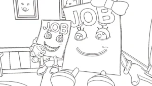 coloriage Job Job Job Sahur à imprimer pour enfant de 7 ans