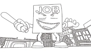 coloriage Job Job Job Sahur pour enfant de 7 ans