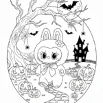 coloriage Labubu Halloween d