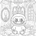 coloriage Labubu Halloween pour enfant de 6 ans