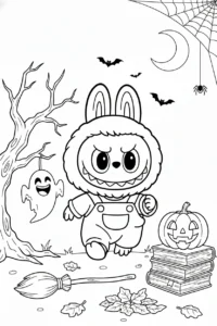 coloriage Labubu Halloween gratuit