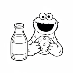 coloriage Macaron le Glouton et apprentissage