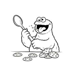 coloriage Macaron le Glouton à imprimer gratuit