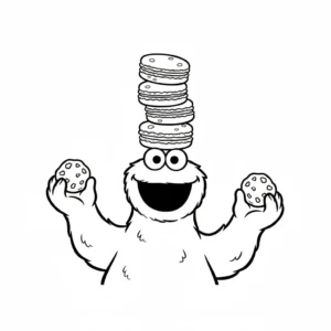coloriage Macaron le Glouton à imprimer pour enfant de 6 ans