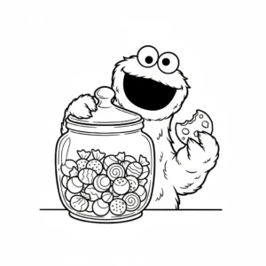 coloriage Macaron le Glouton a colorier en ligne