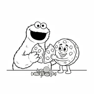 coloriage Macaron le Glouton à imprimer gratuit
