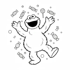 coloriage Macaron le Glouton a imprimer gratuit