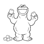 coloriage Macaron le Glouton a colorier en ligne gratuitement