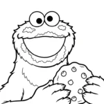 imprimer coloriage Macaron le Glouton gratuit