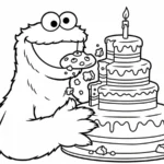 image pour coloriage Macaron le Glouton enfant
