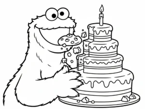 image pour coloriage Macaron le Glouton enfant