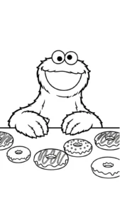 coloriage Macaron le Glouton de pour enfants